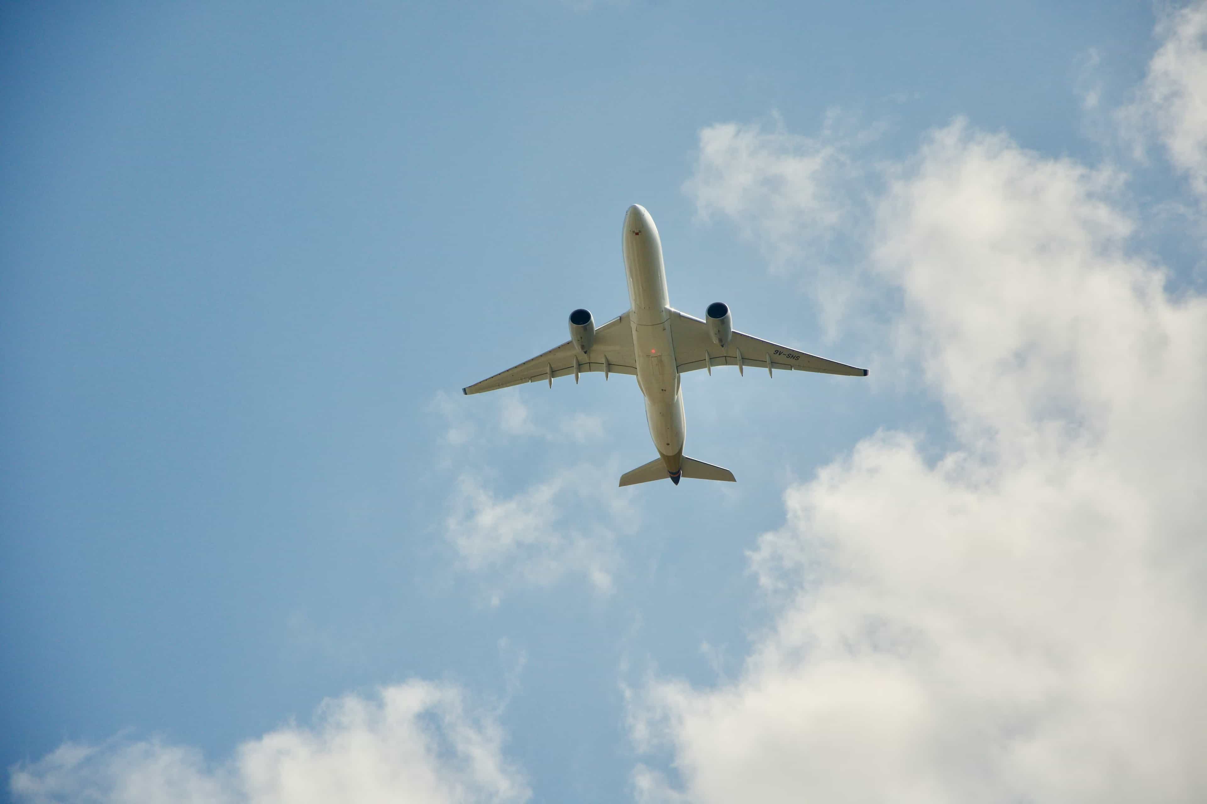 A plane flying overhead